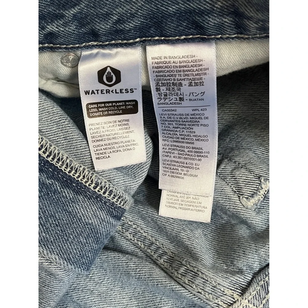 Levis SilverTab Loose Distressed Light Wash Jeans Mens W30 L30 Baggy Denim
